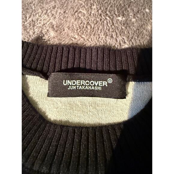 Undercover Jun Takahashi Smiley Vlads Crew Sweater size 3/L $350 - Picture 9 of 11